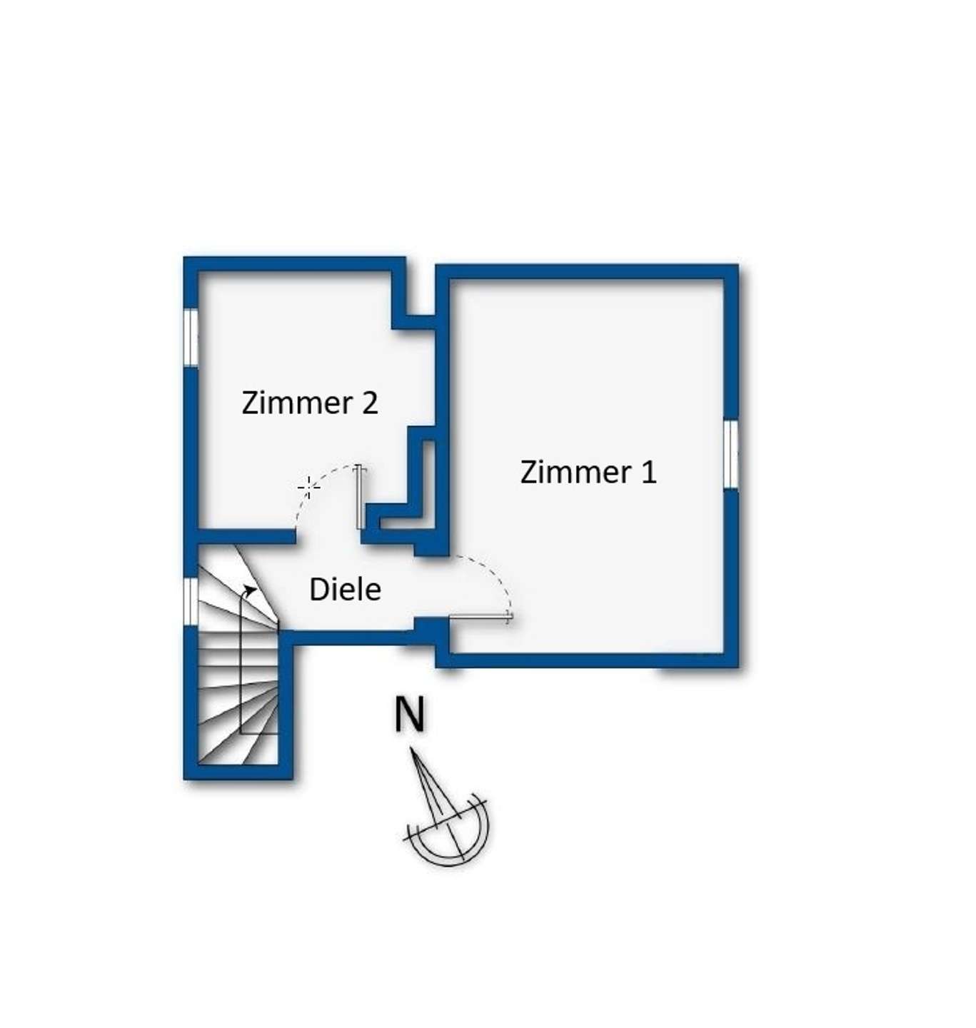 Grundrissskizze Obergeschoss