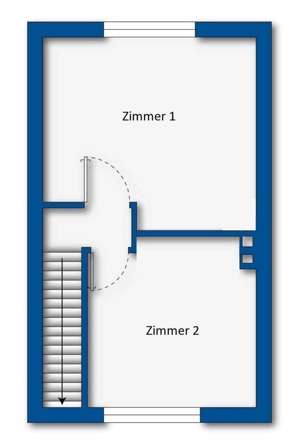 Grundrissskizze Obergeschoss
