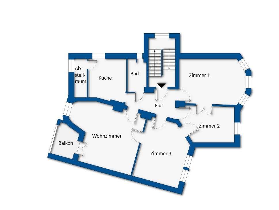 Grundrissskizze 1. Obergeschoss