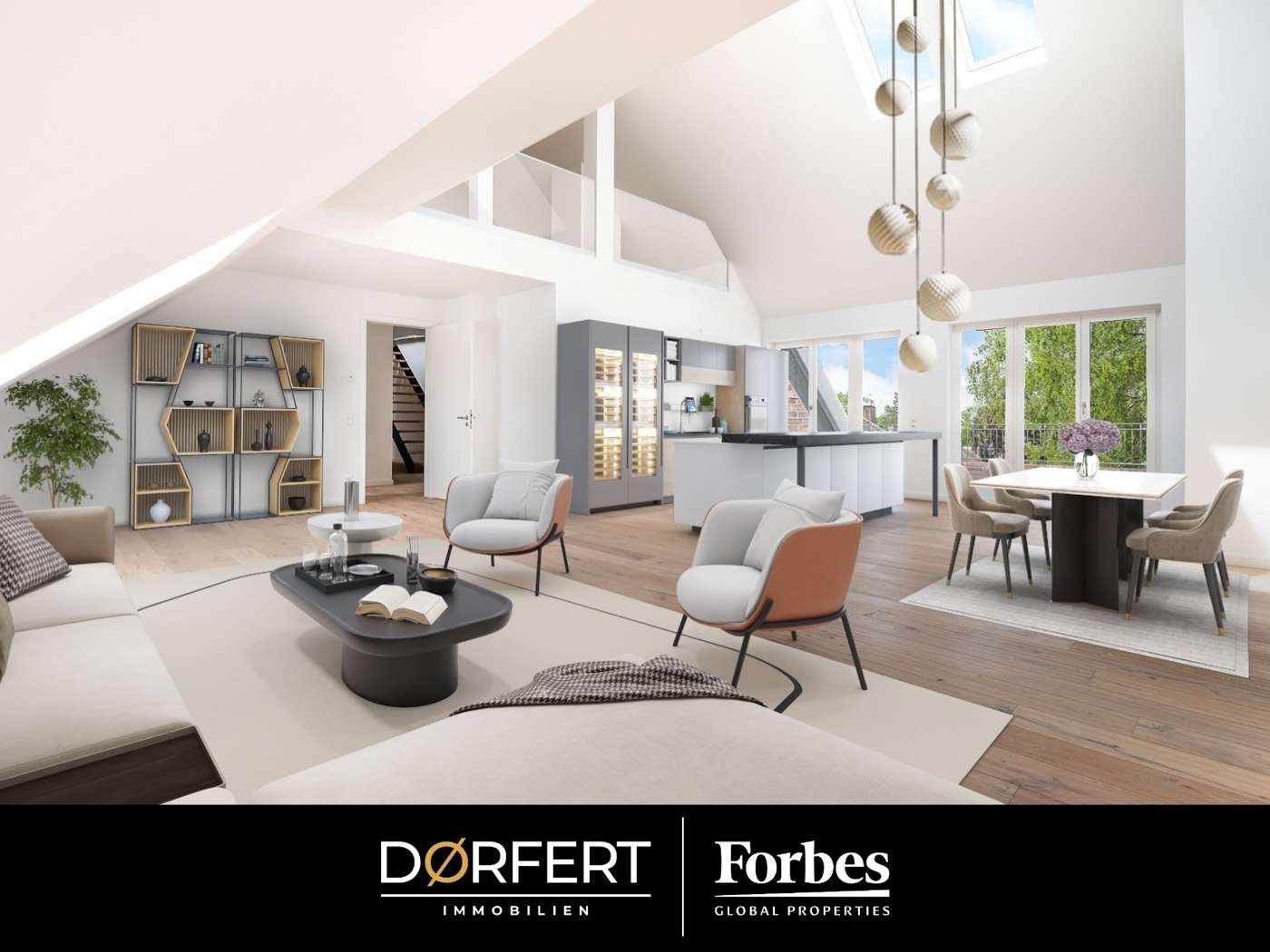 Hamburg – Groß-Flottbek | Wohnkunst in Perfektion: Elegantes Penthouse mit 6-Meter-Decke & Galerie – Bild 1