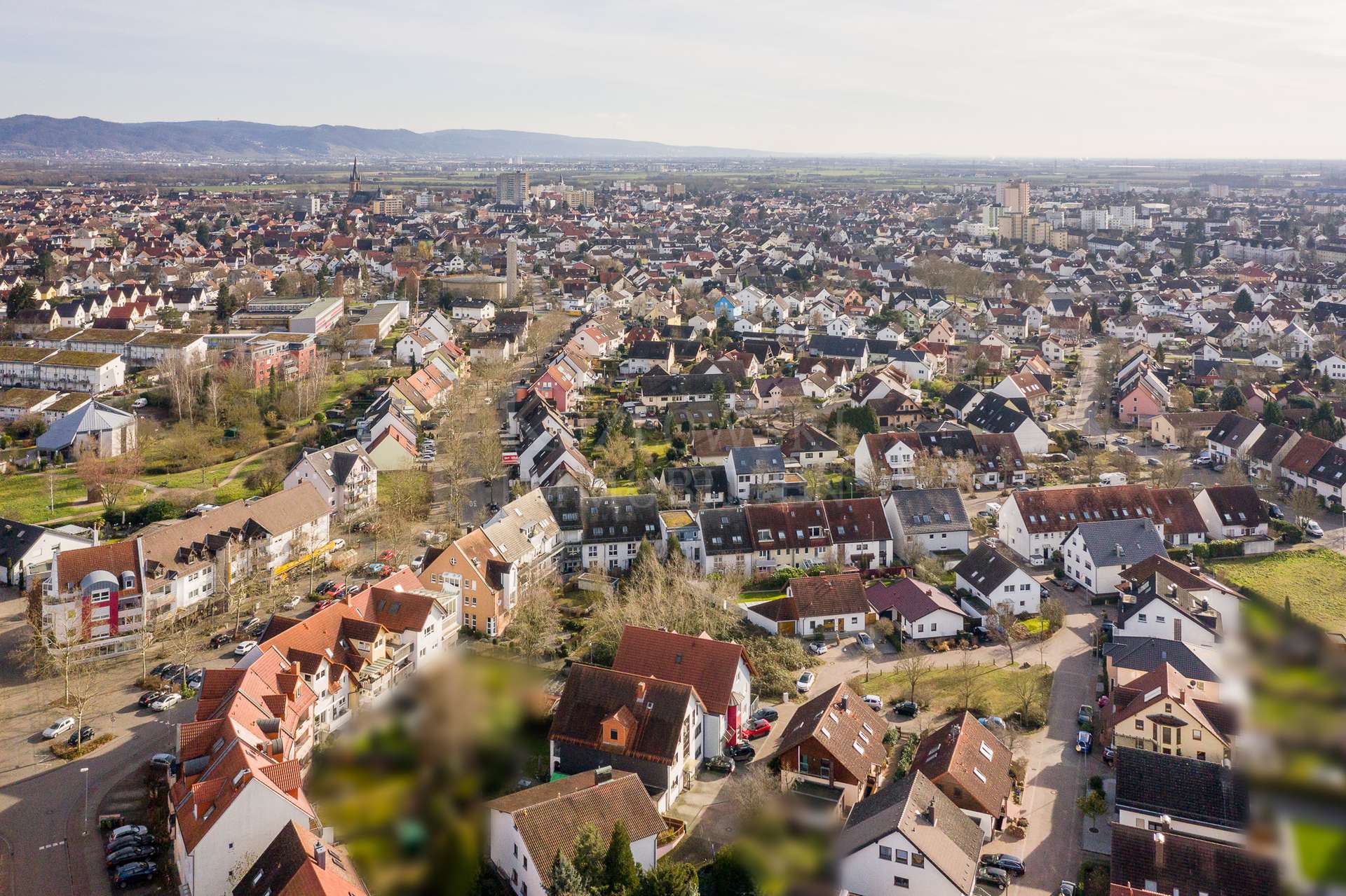 Viernheim von oben