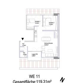 Grundriss DG Wohnung Nr 11 1 Ebene