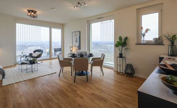 thumbnail von Erstbezug im HOCHPUNKT H –  2 ZKB Balkon & TG-Stellplatz!