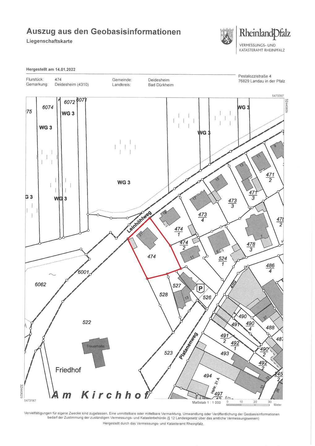 Amtlicher Lageplan