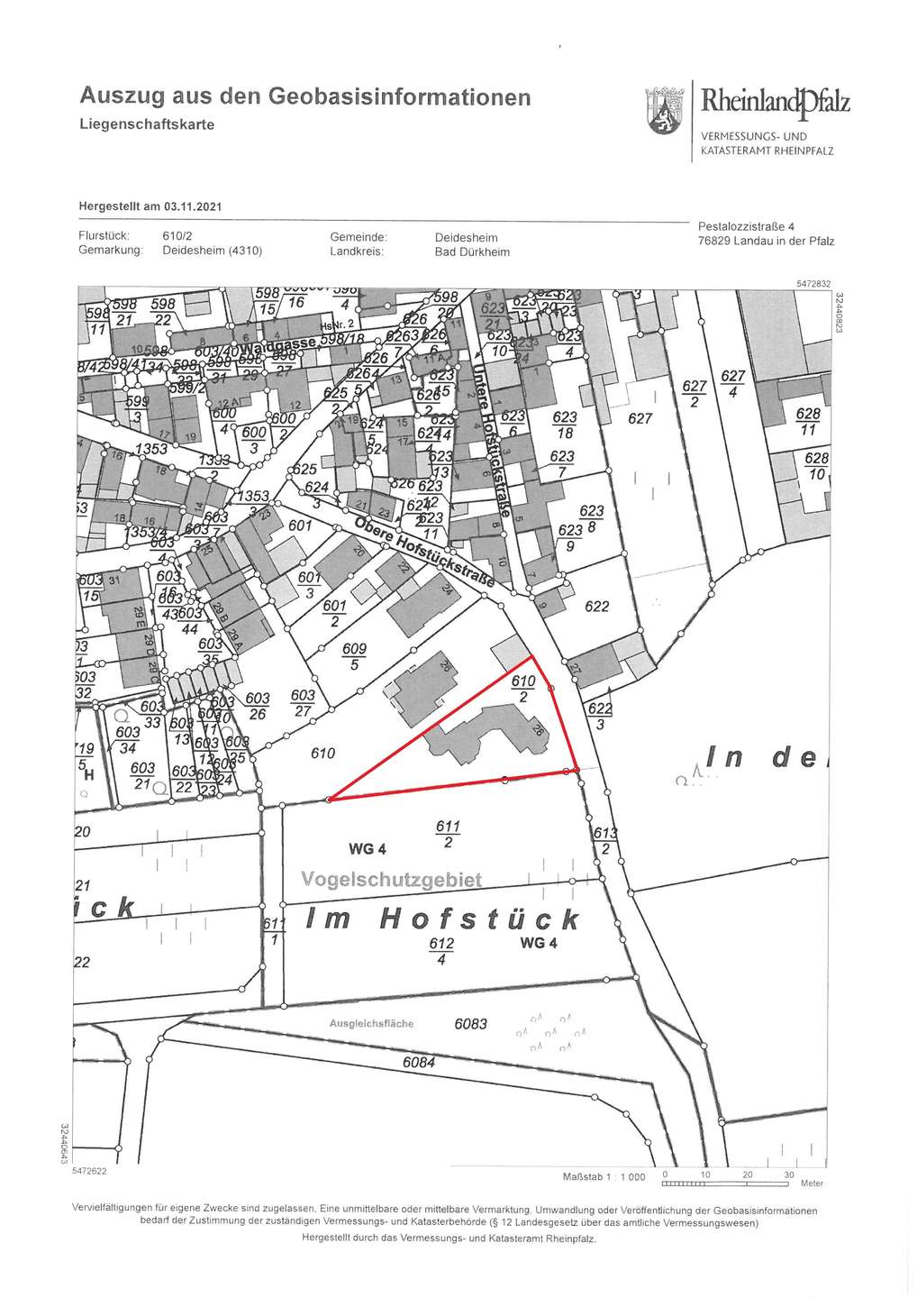 Amtlicher Lageplan