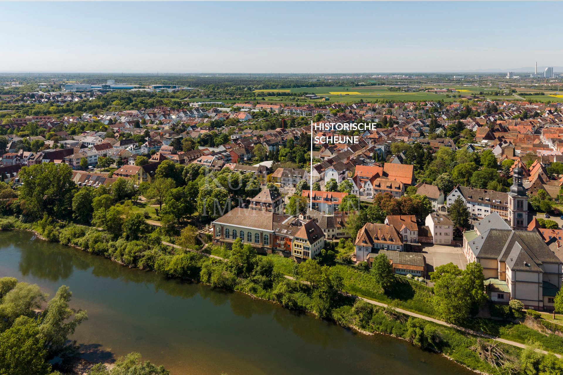 Toplage am Neckar