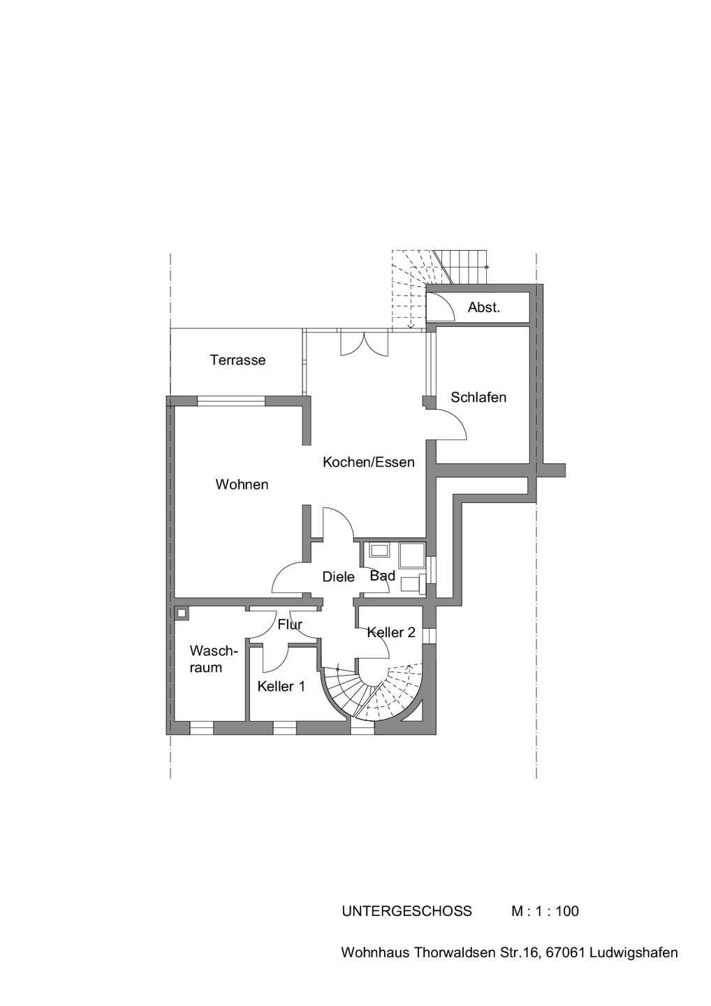 Grundrissplan - Gartengeschoss