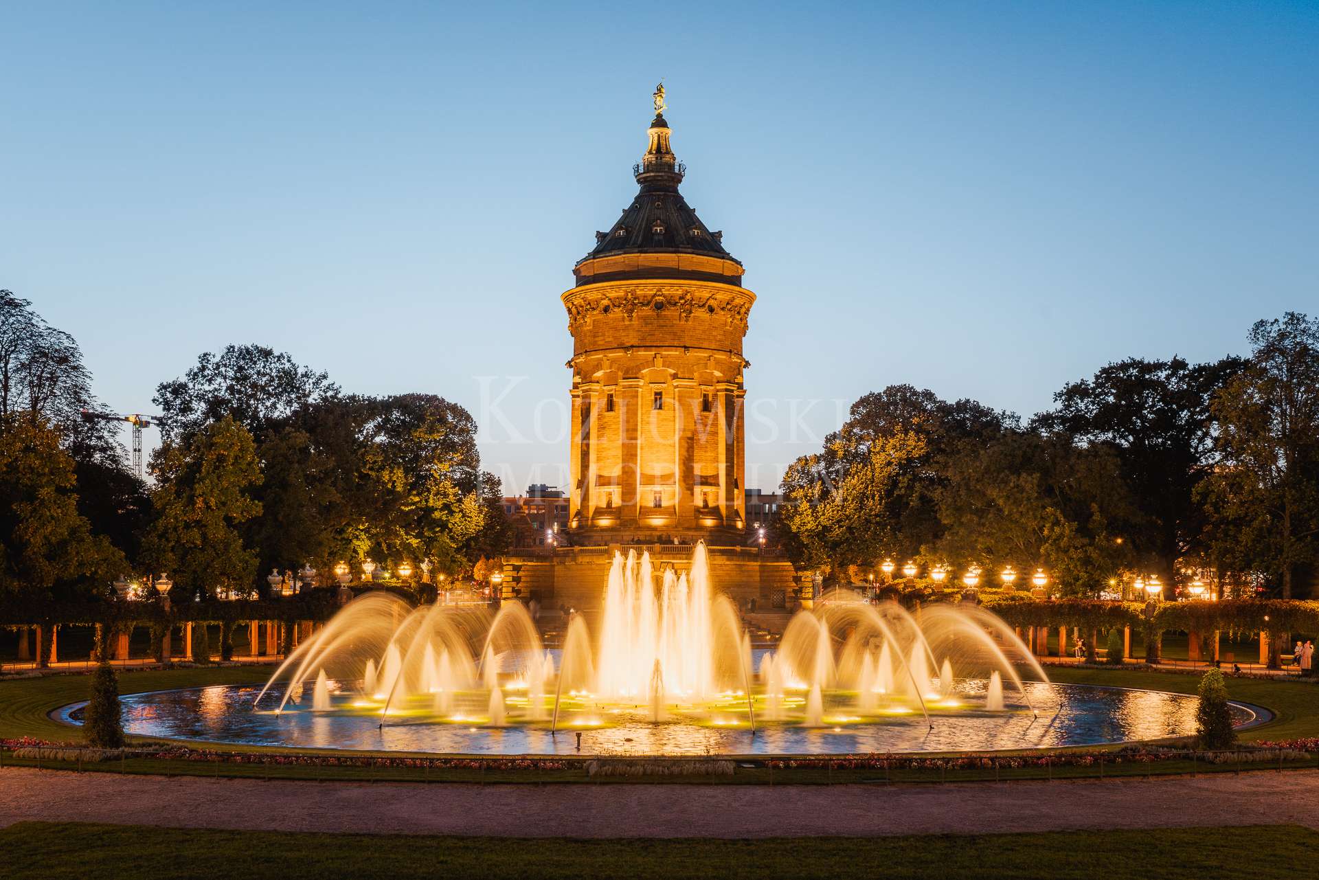 Wasserturm at night
