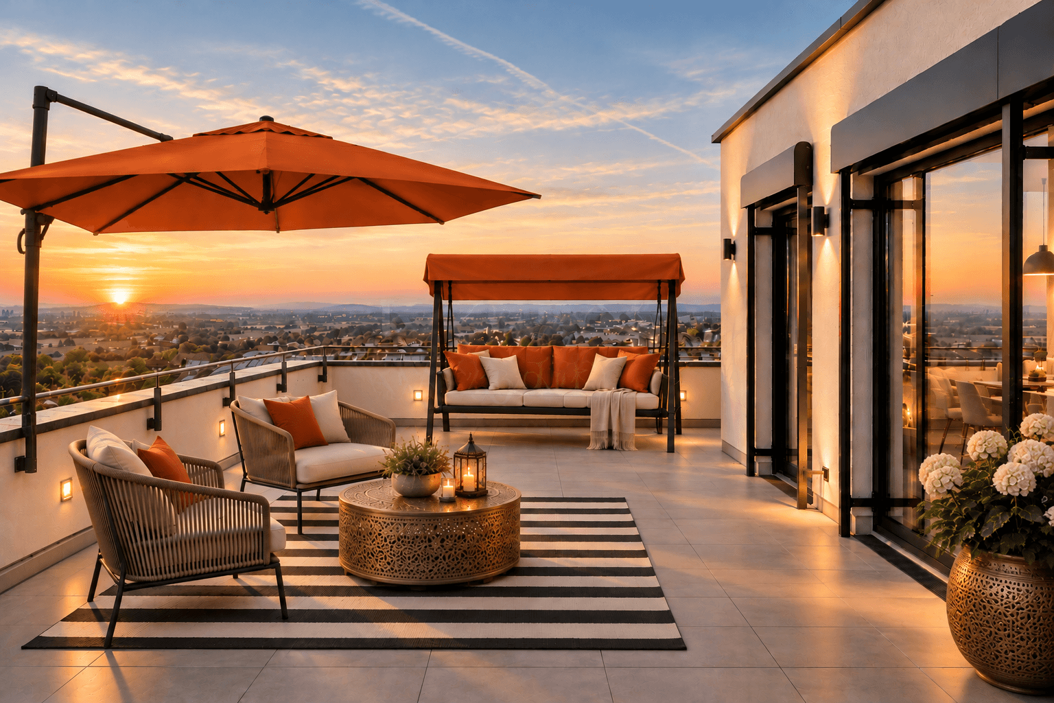 Dachterrasse - KI-Staging