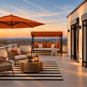 Dachterrasse - KI-Staging