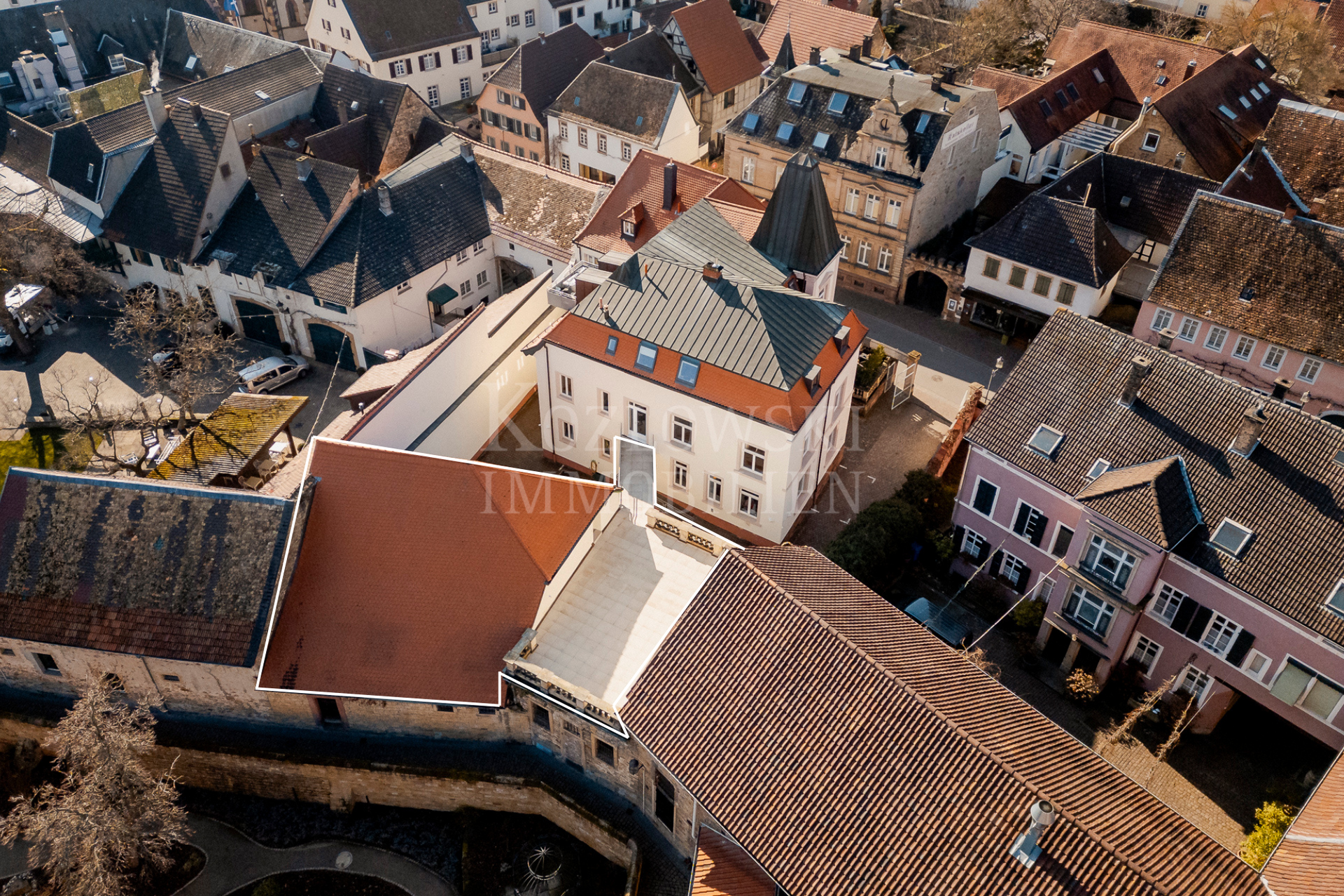 Dachterrasse von oben