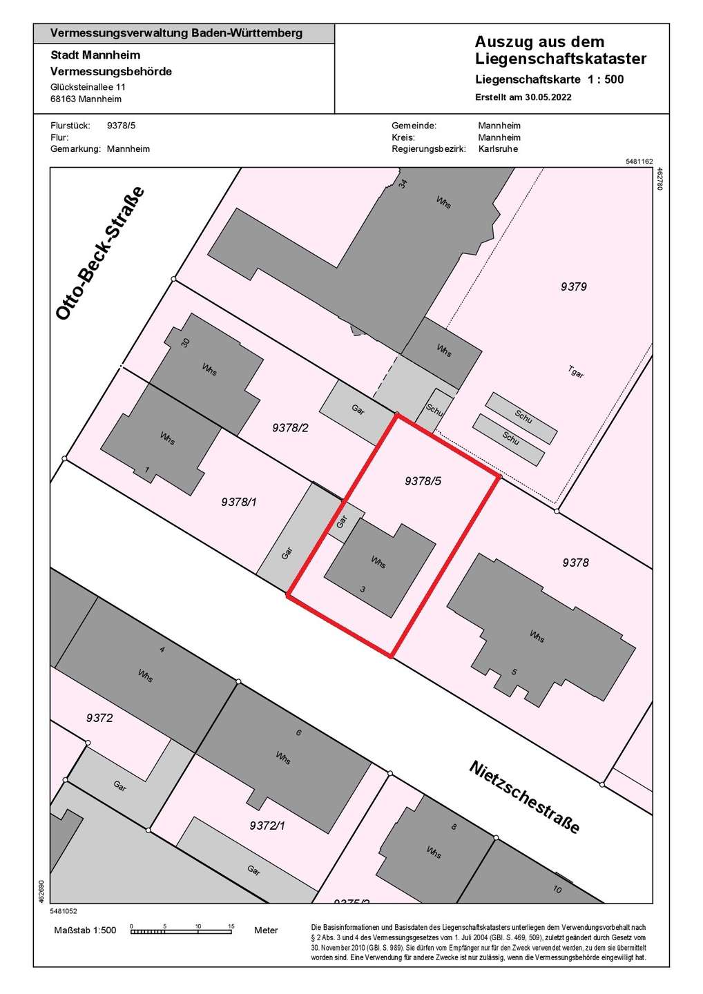 Amtlicher Lageplan