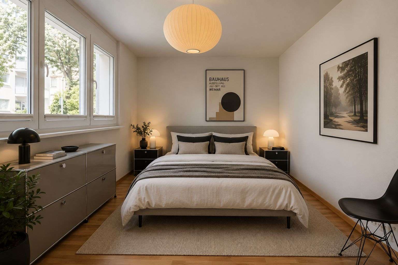 Schlafzimmer - KI-Staging
