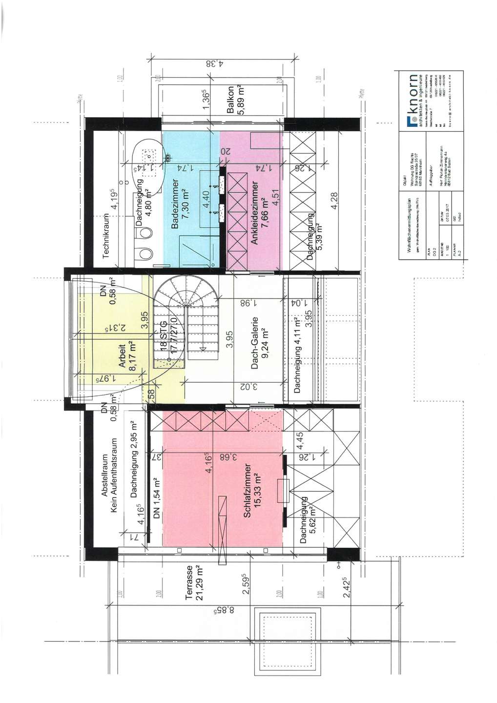 Grundrissplan - Dachgalerie