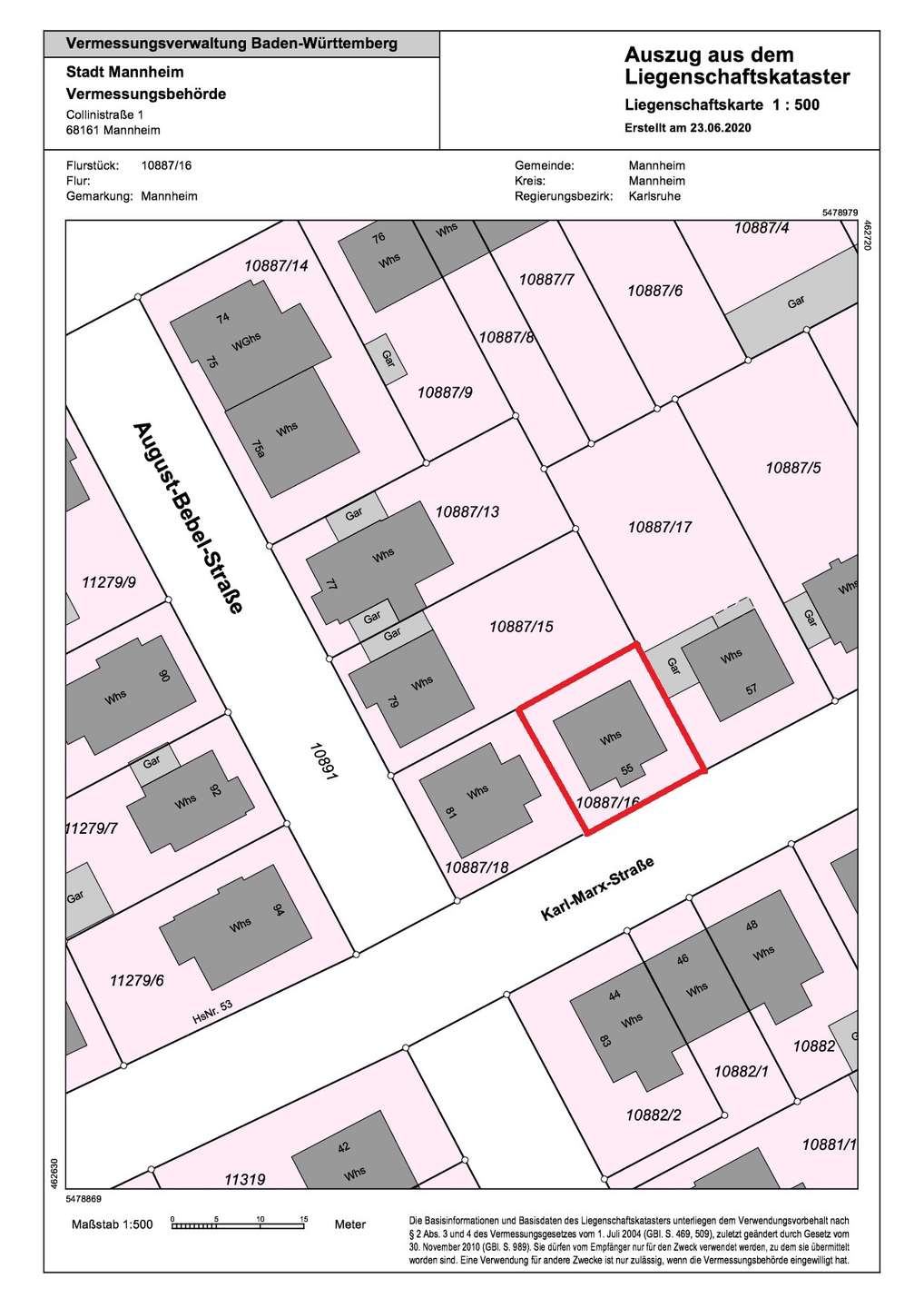 Amtlicher Lageplan