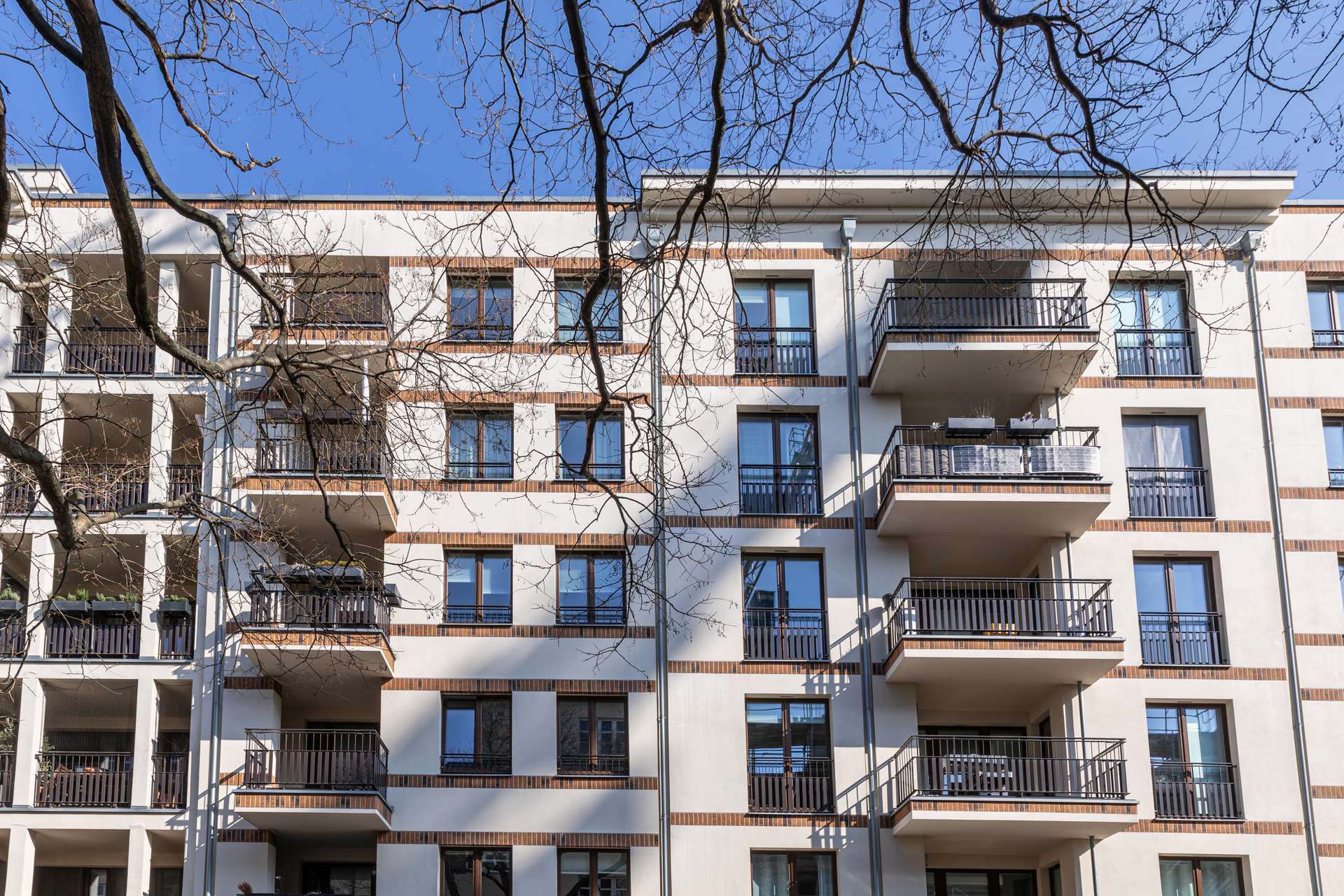 Blick auf die Balkone