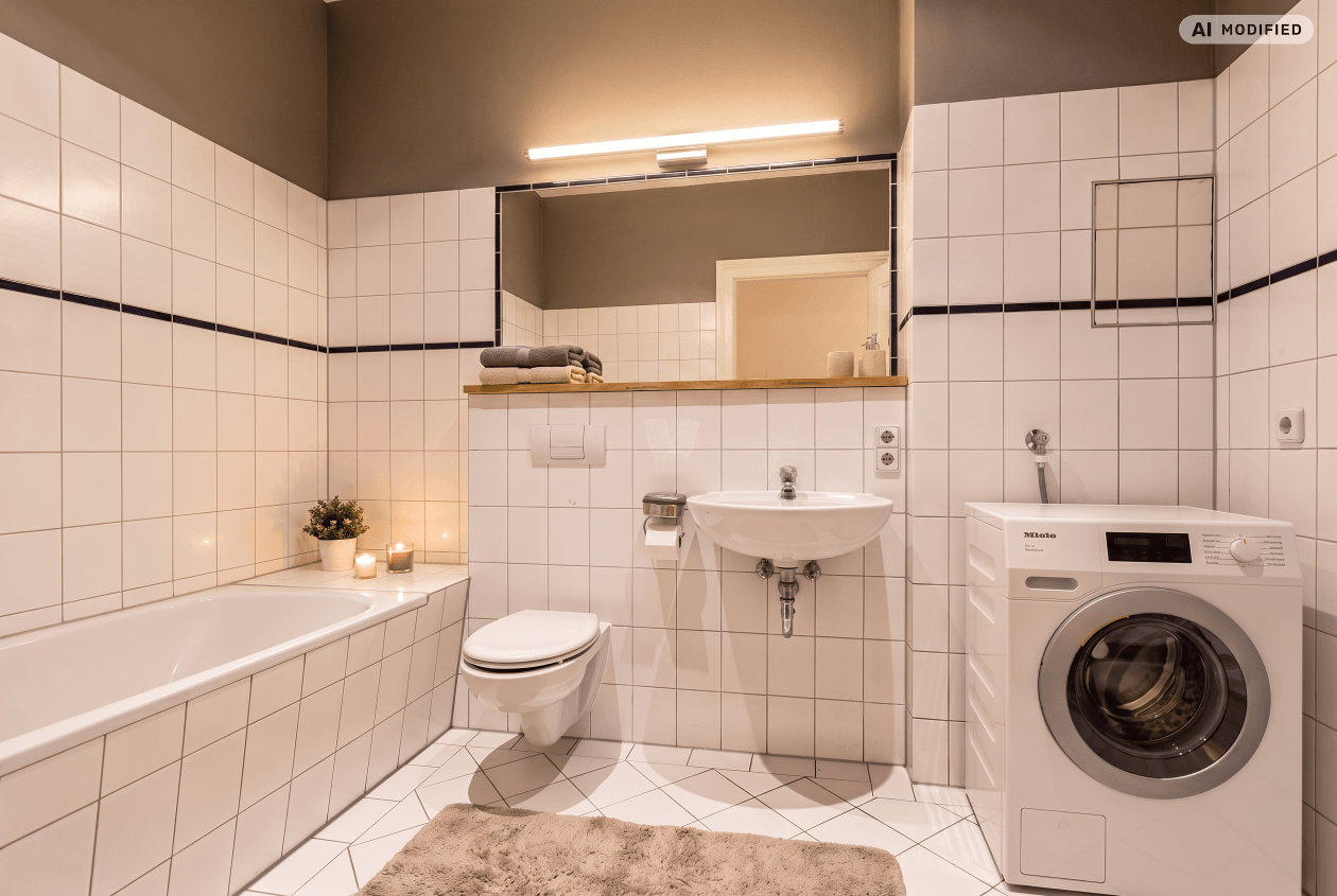 Geräumiges Badezimmer