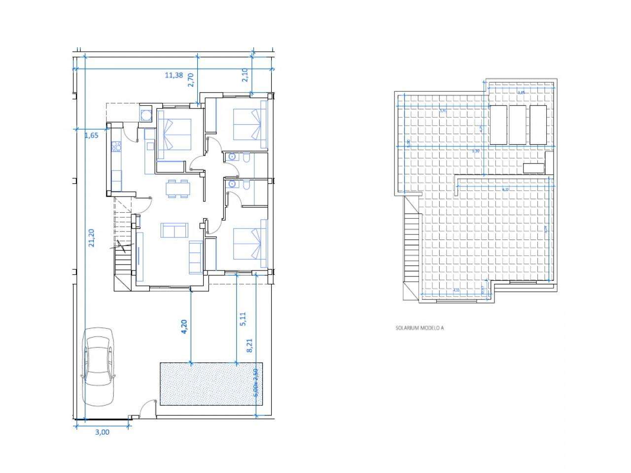 Neubau Villas mit 3 Schlafzimmern und 2 Badezimmern in La Marina| Ref: MA-2307B – La marina