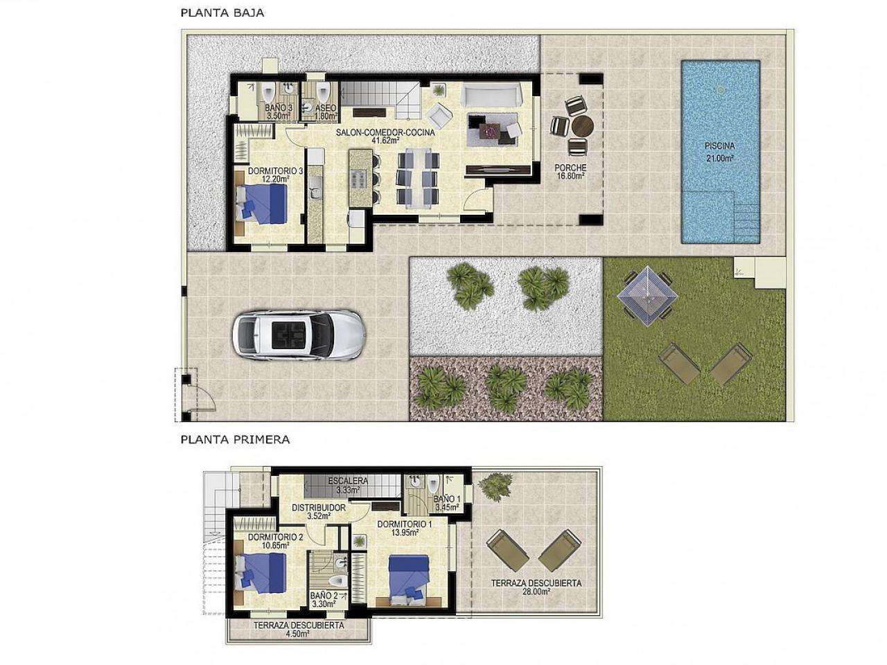 Neubau Villas mit 3 Schlafzimmern und 4 Badezimmern in Polop| Ref: MA-2218 – Polop