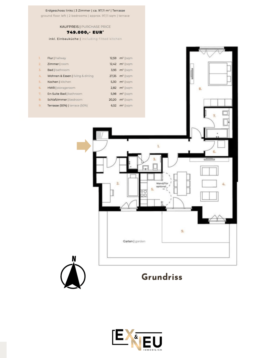 ERSTBEZUG: Komfortabel und Modern: Barrierefreie 3-Zimmer-Terrassenwohnung in Berlin-Wilmersdorf – Berlin