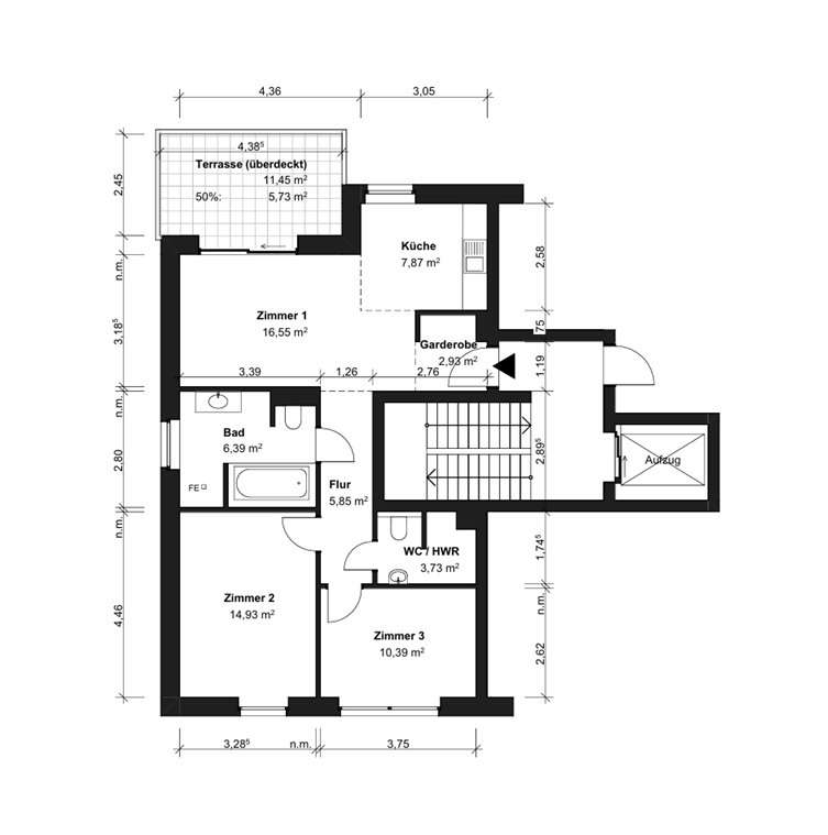 Neuwertige 3 Zimmer Wohnung mit Balkon und Gäste WC im 1.OG vom begehrten Fünf Morgen – Berlin