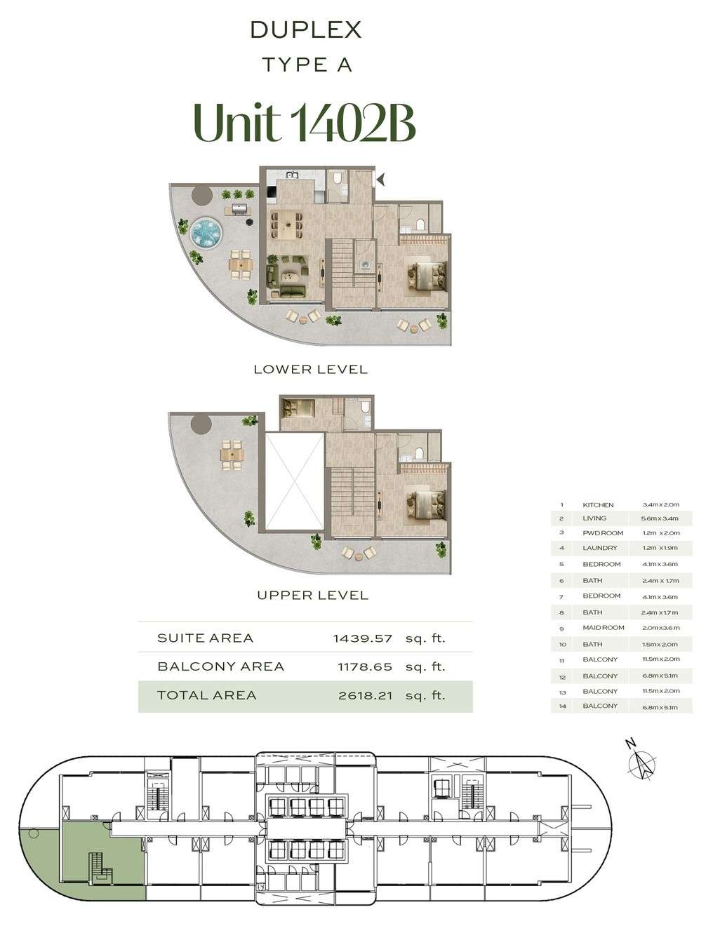 Colibri Views | 3-Zimmer-Maisonette | COL/16/1602B – Ras Al Khaimah