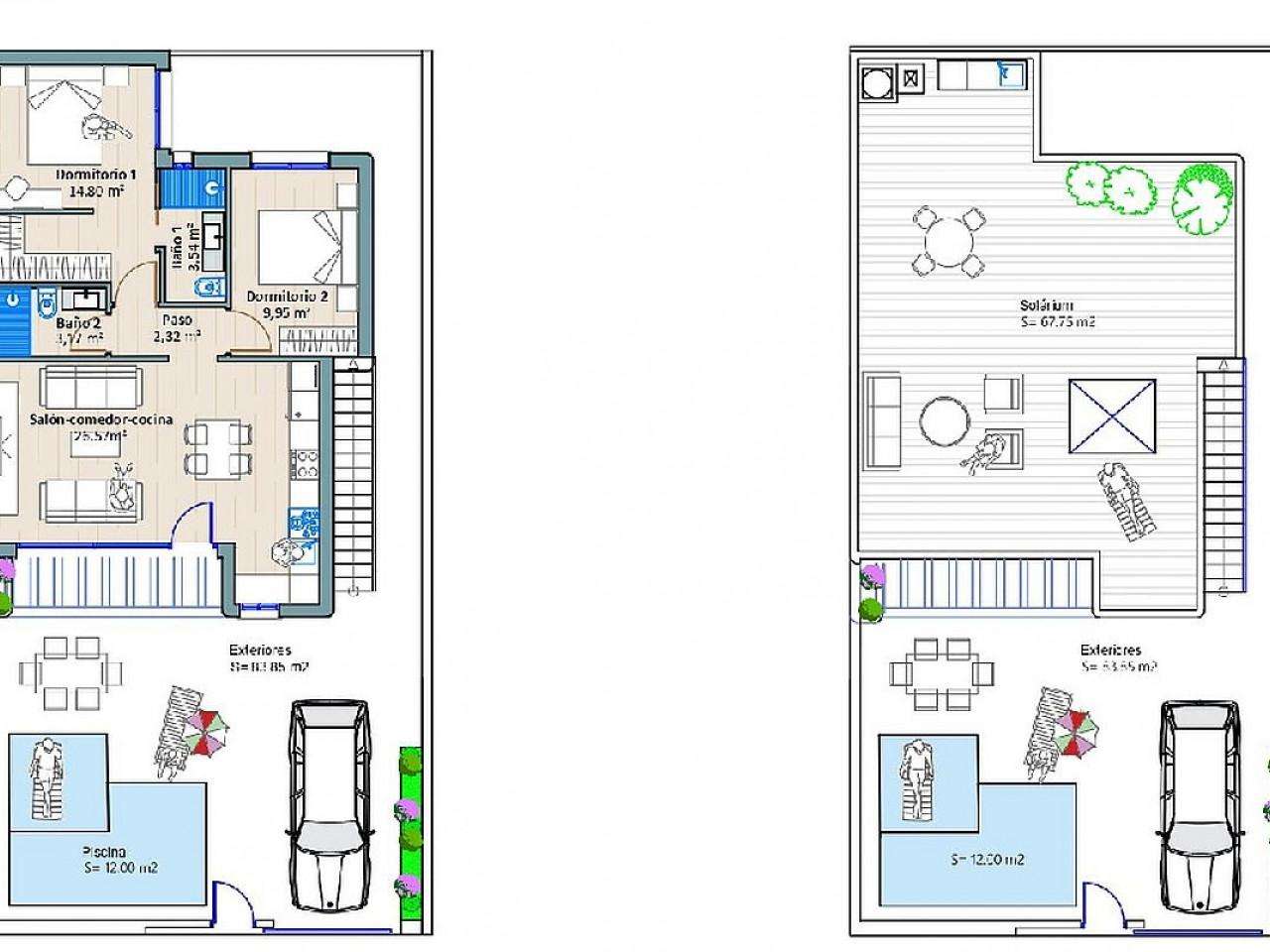 Neubau Villas mit 3 Schlafzimmern und 2 Badezimmern in Torrepacheco| Ref: MA-2180B – Torrepacheco