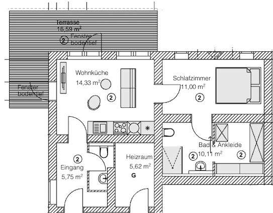 Geräumige 2-Zimmer Wohnung in ruhiger Lage – Berlin