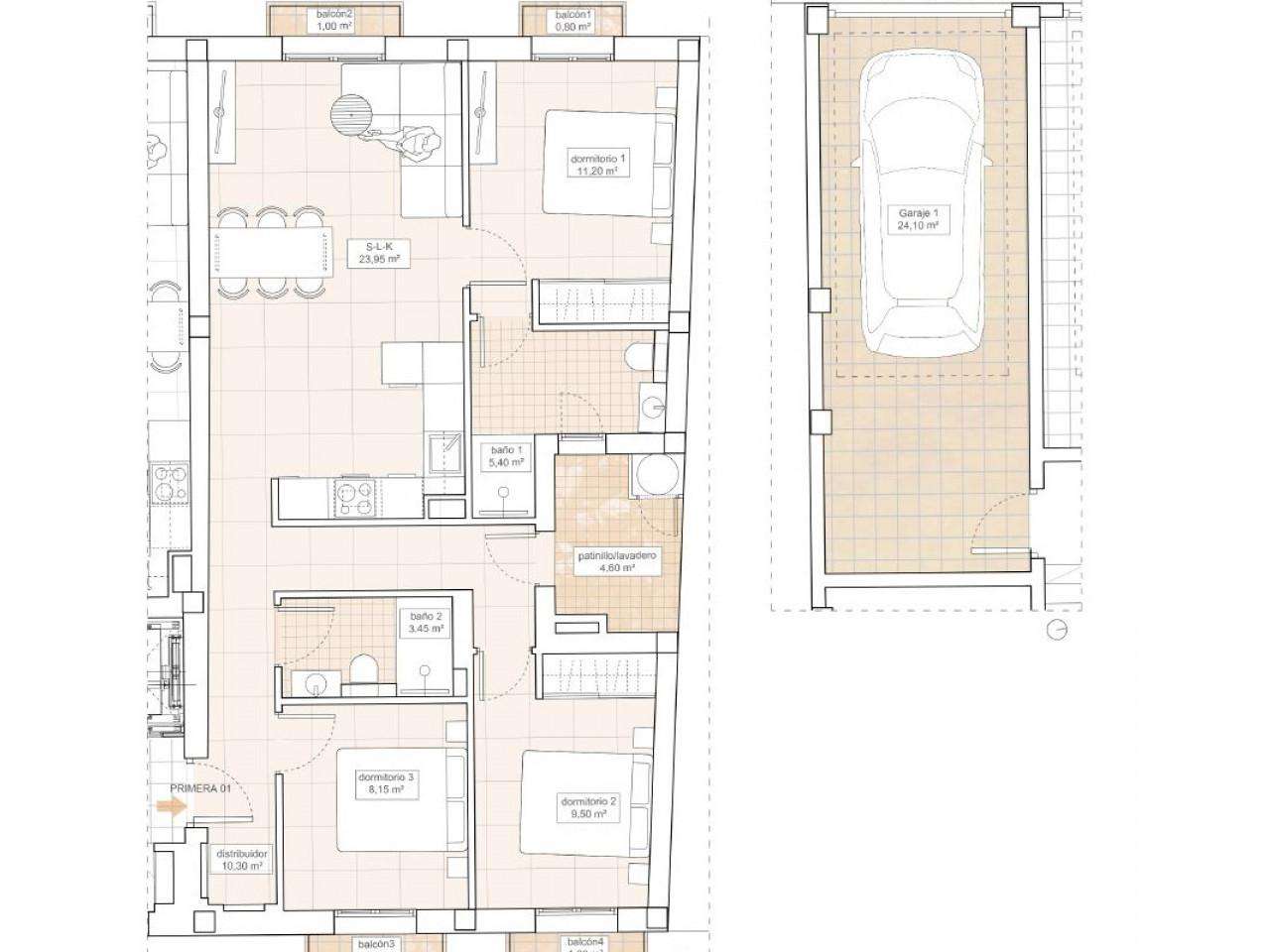 Neubau Apartments mit 2 Schlafzimmern und 2 Badezimmern in Hondon de las Nieves| Ref: MA-2250B – Hondon de las nieves