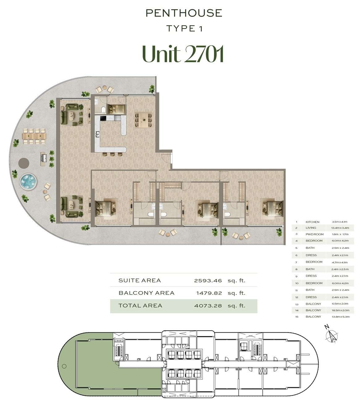 Colibri Views | Penthouse | COL/28/2801 – Ras Al Khaimah
