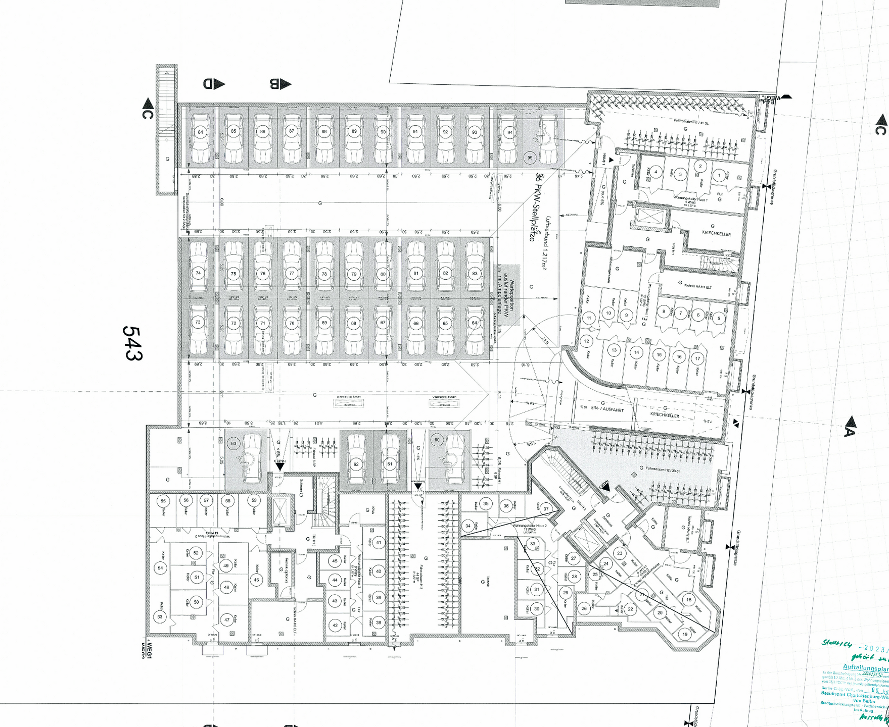 Komplett ausgestattetes, neuwertiges Penthouse mit 3 Dachterrassen und TG-Stellplätzen im beliebten Rheingauviertel – Berlin