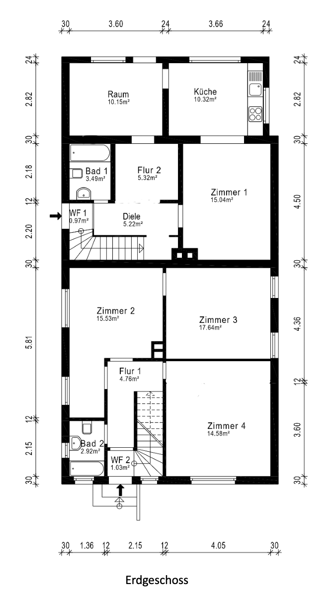 Vielseitiges Zweifamilienhaus mit drei Wohneinheiten und weitläufigem Garten – Schenefeld