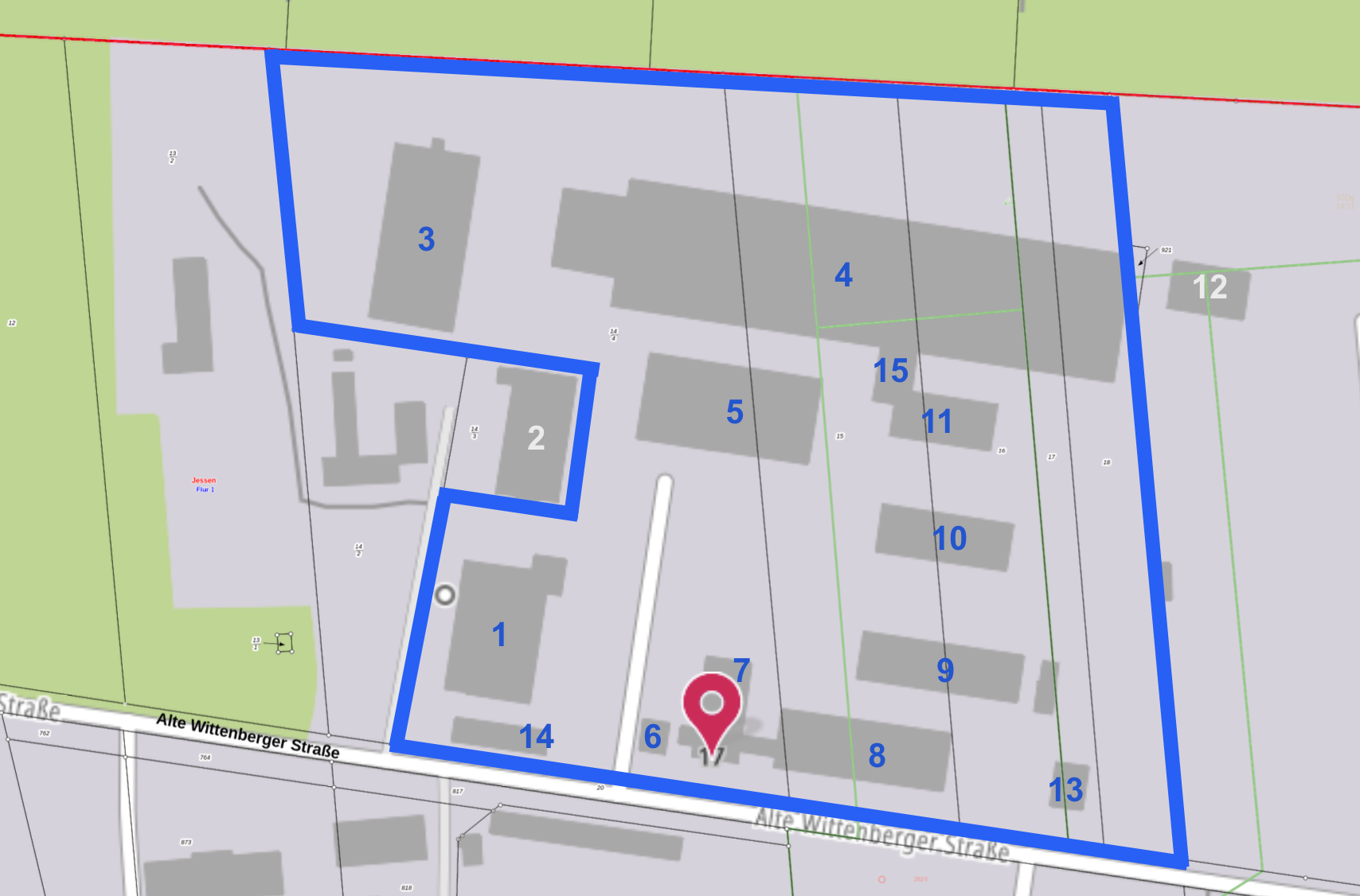 Gut gelegenes Areal mit Lagerhallen, Logistikzentrum und Gewerbefläche – Jessen (Elster)