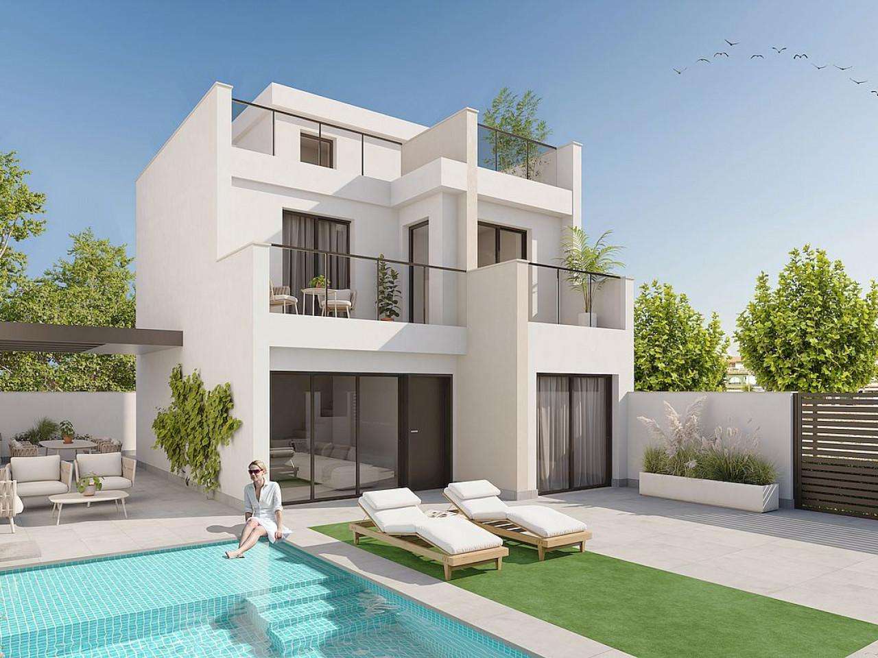 Neubau Villas mit 3 Schlafzimmern und 3 Badezimmern in Los Alcazares| Ref: MA-2114 – Los alcazares