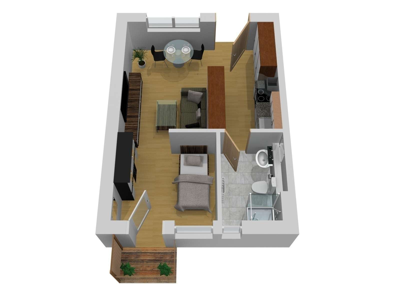 Erstbezug Neubau! Komplett möbliert mit 3er Küche und hochwertigen Schreinermöbeln! Südbalkon! – Prien am Chiemsee