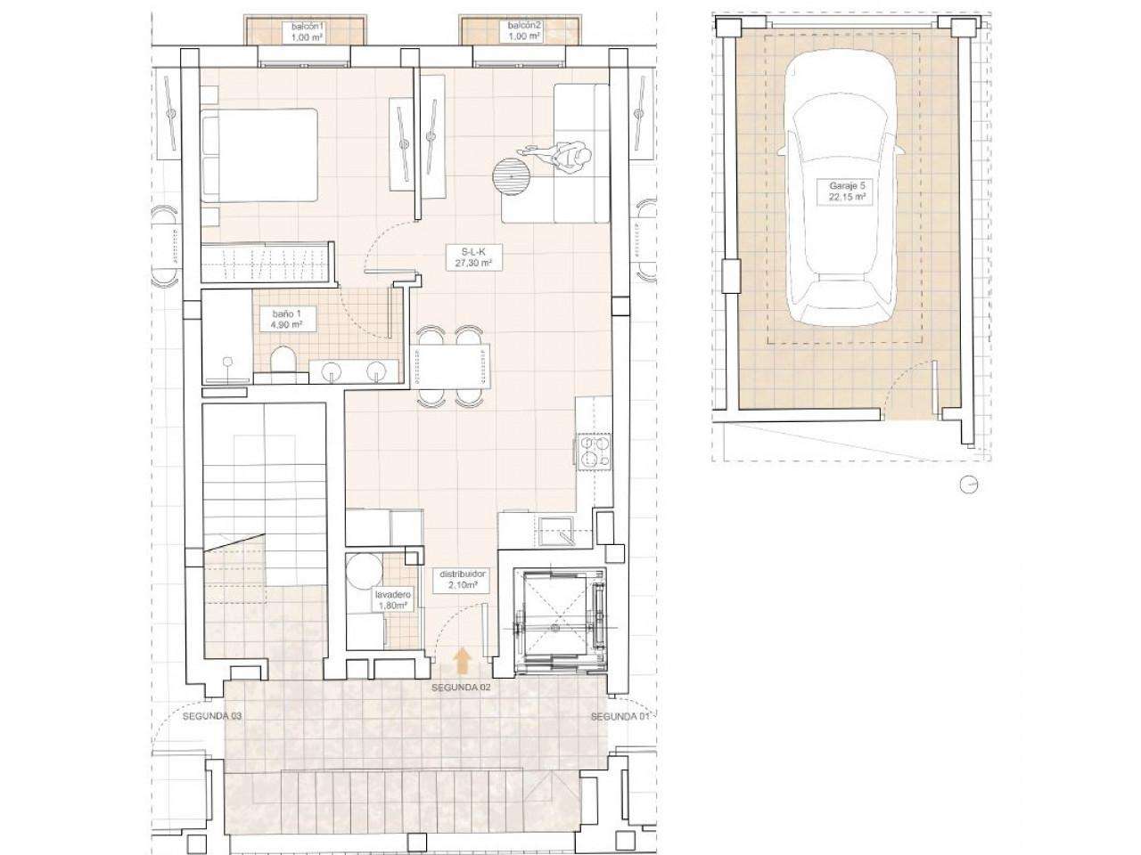 Neubau Apartments mit 1 Schlafzimmer und 1 Badezimmer in Hondon de las Nieves| Ref: MA-2250 – Hondon de las nieves