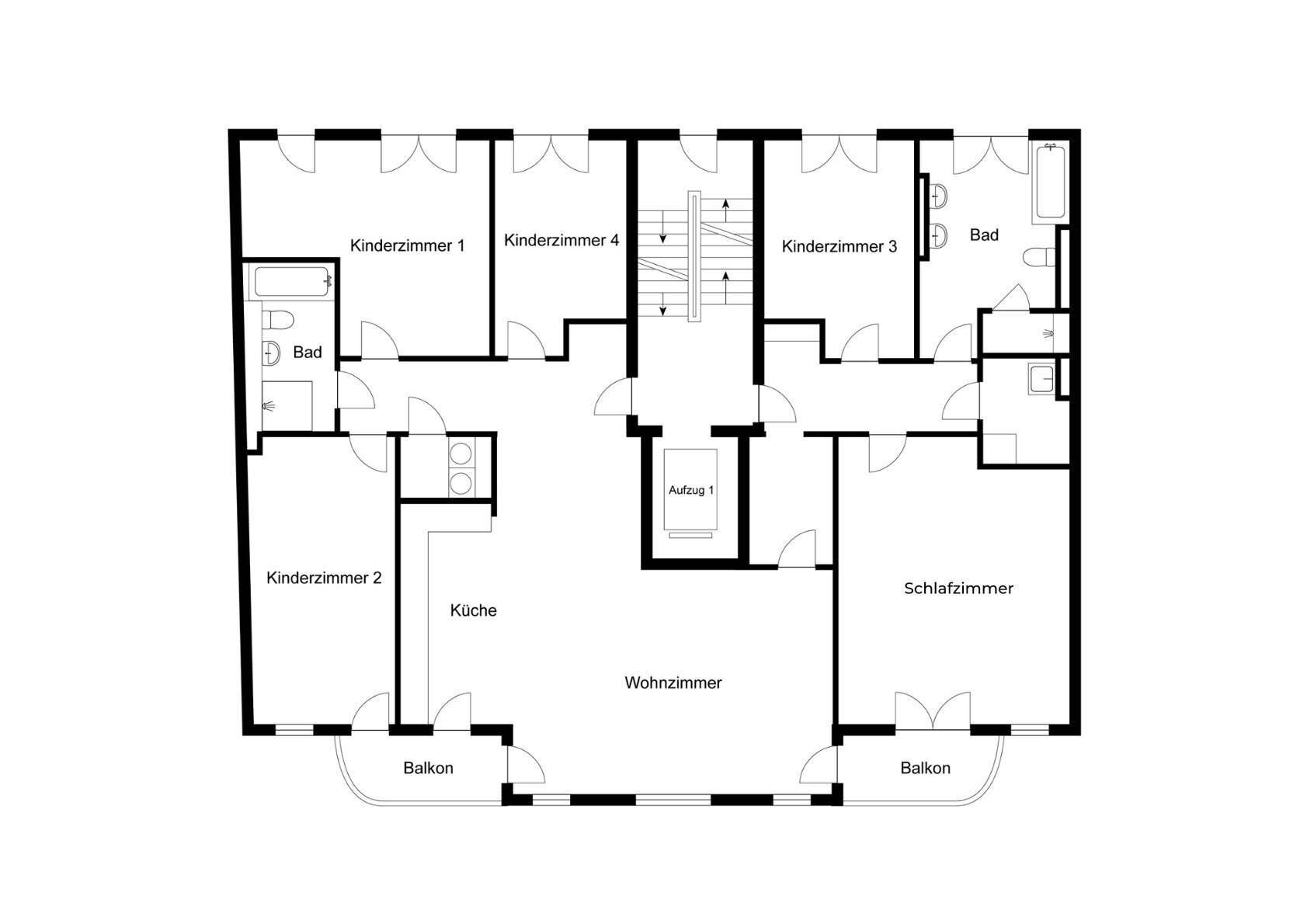 Luxuriöse 6-Zimmer-Wohnung mit Fahrstuhl (TG-Stellplatz vorhanden) – Berlin
