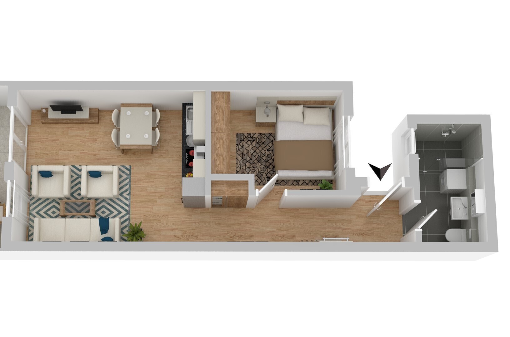Traumhafte 2-Zimmer Wohnung mit Regendusche, Schreinereinbauküche und mehr! – Wasserburg am Inn