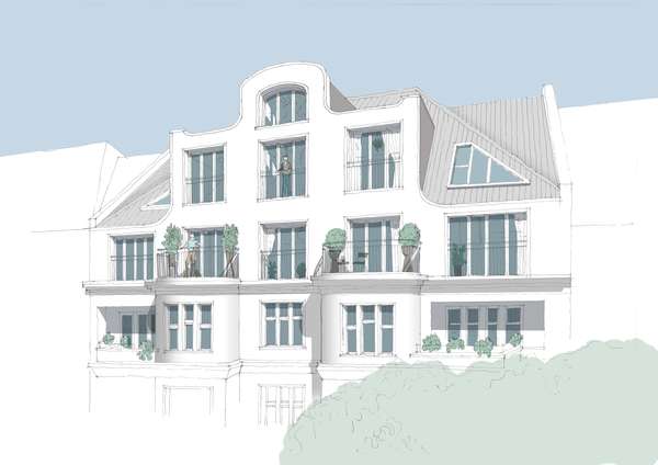 Only 1,300€/m2: Attic blank with building permit for 3 apartments and fire protection in a top location in Moabit