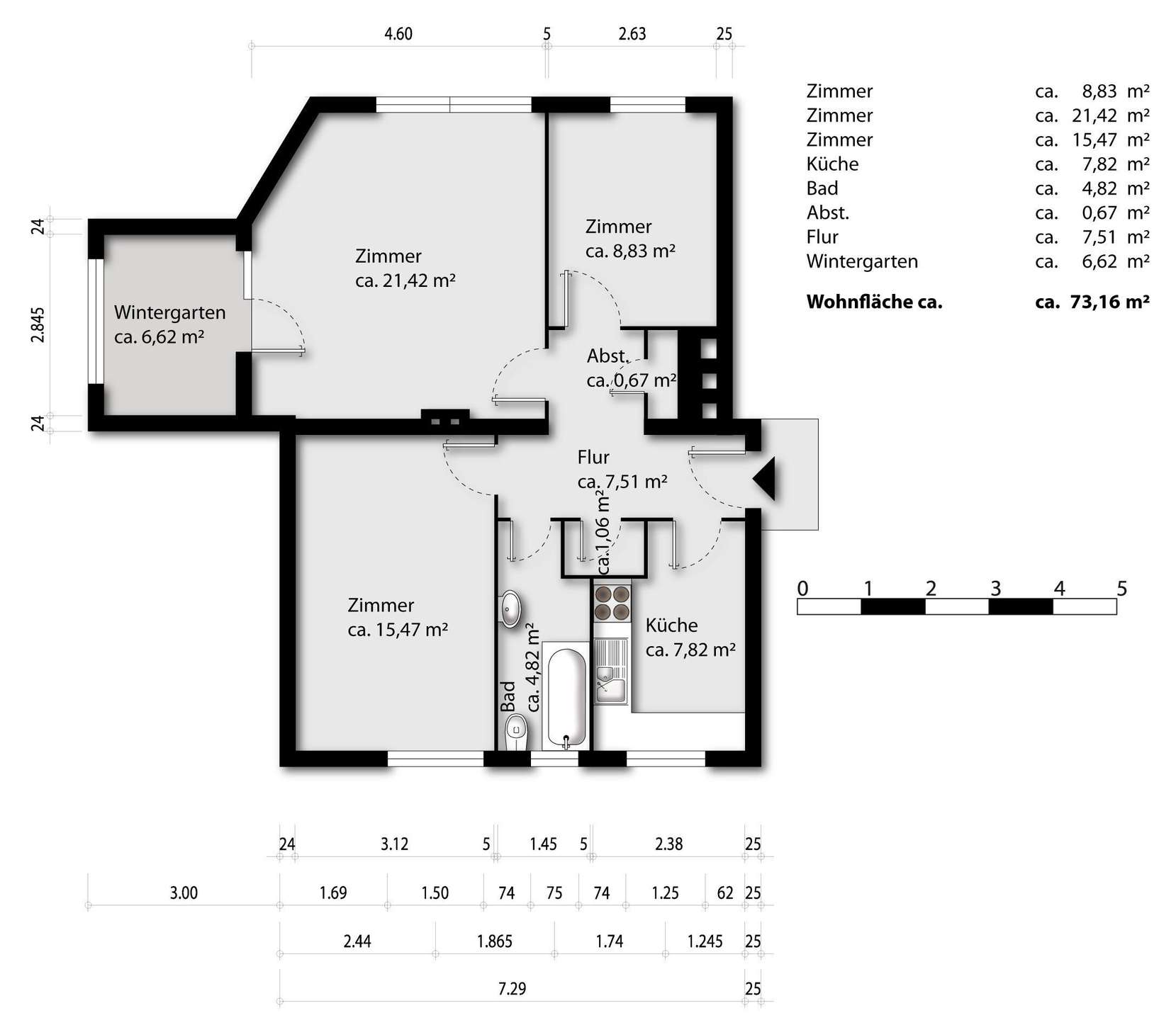 KAPITALANLAGE - Vermietete 3-Zimmer-Wohnung in Top-Zustand am Barbarossaplatz in Schöneberg – Berlin