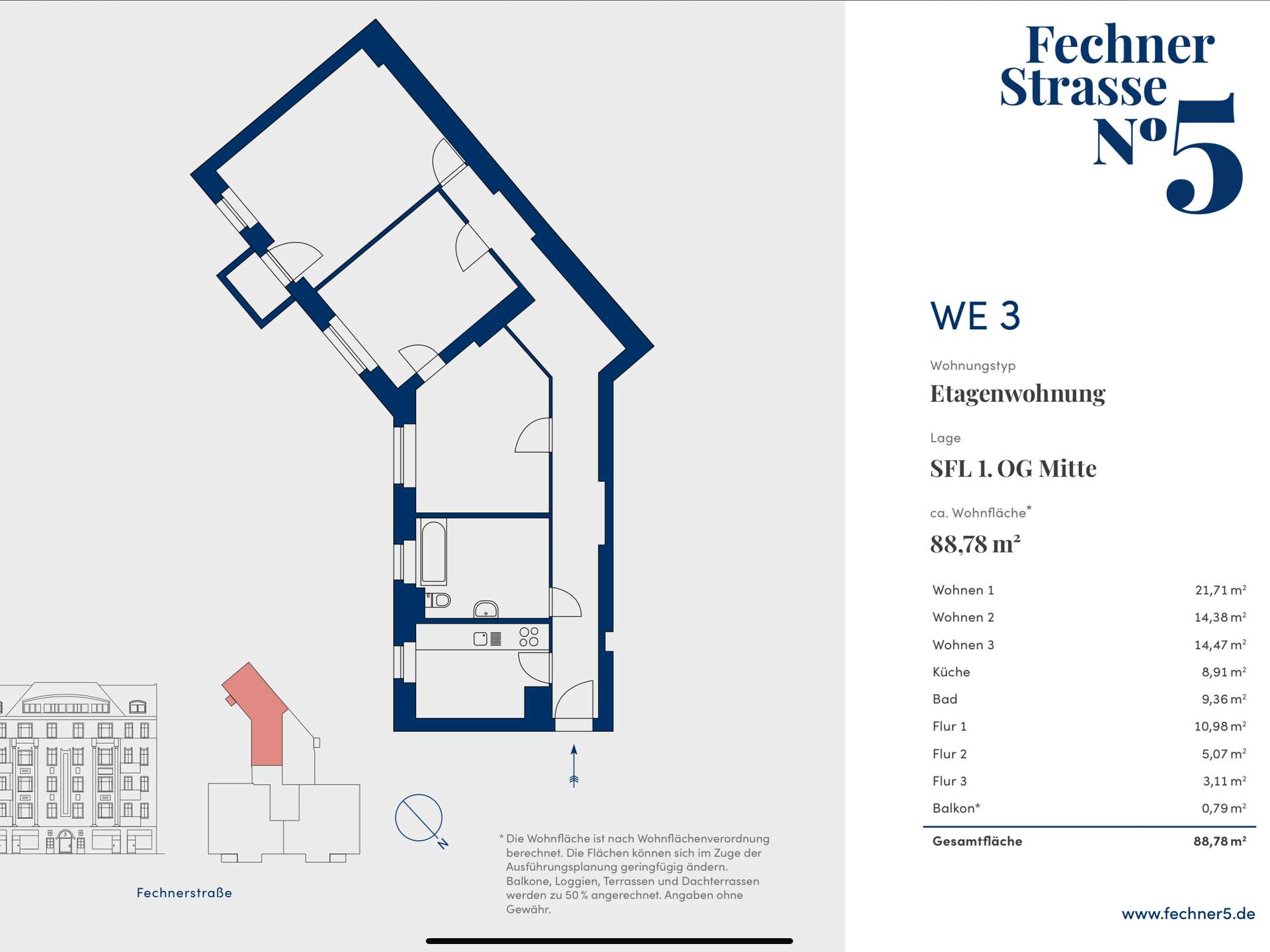Vermietete 3-Zimmer-Wohnung im begehrten Wilmersdorf – Berlin