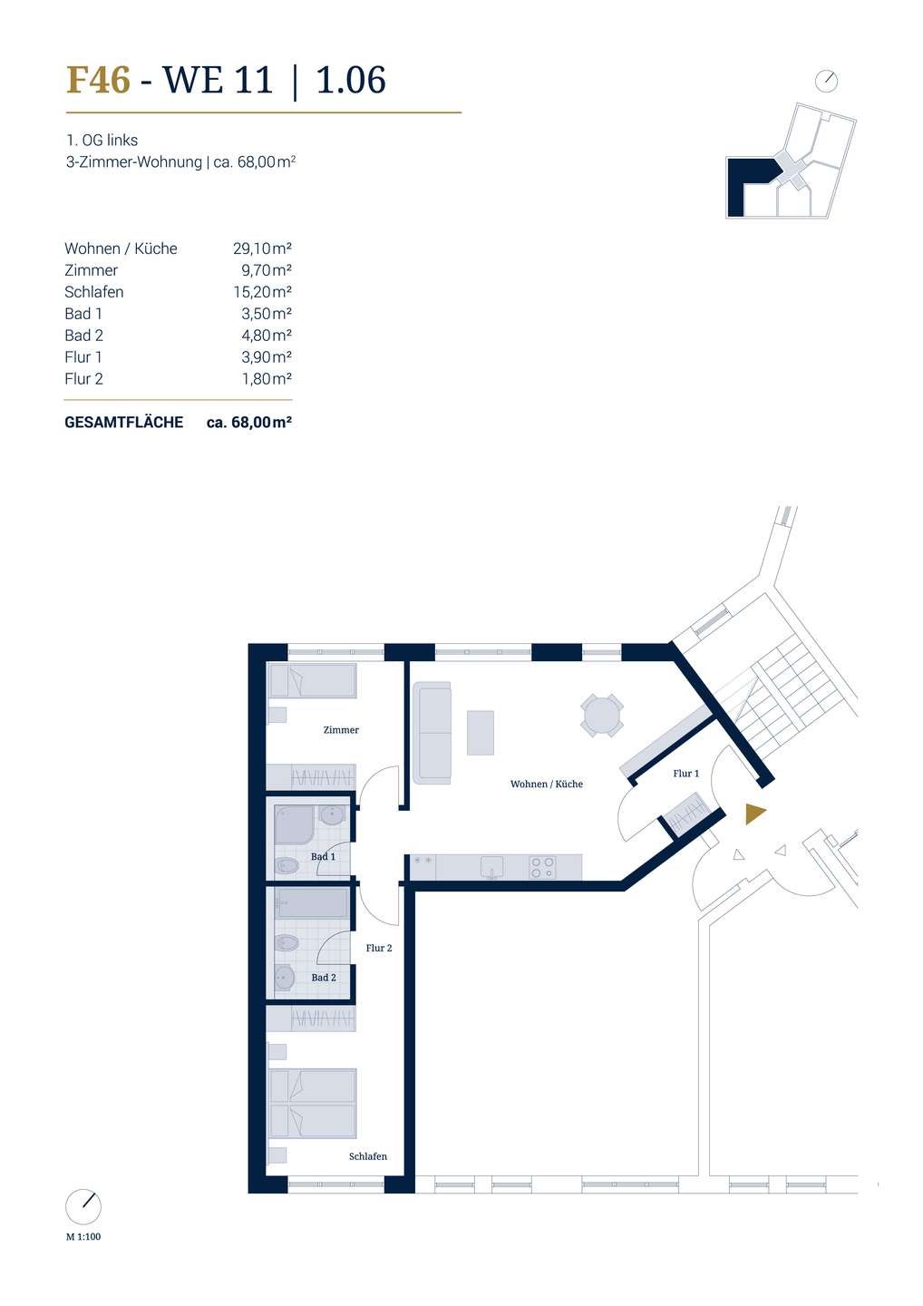 Familienwohnung mitten in Potsdam und Nähe zum Park – Potsdam
