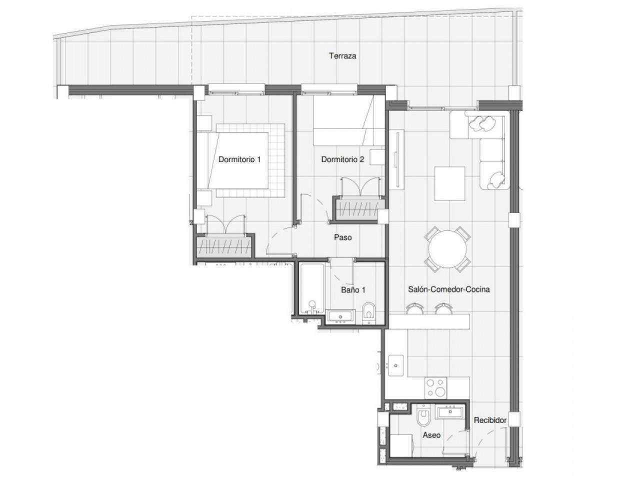 Neubau Penthaus mit 2 Schlafzimmern und 2 Badezimmern in Bigastro| Ref: MA-2372B – Bigastro
