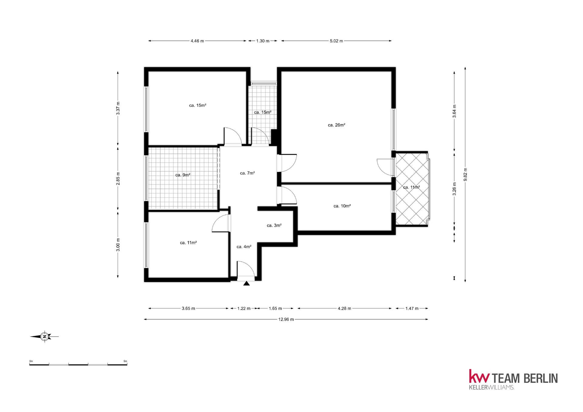 Zentrale & ruhige Lage, TOP! geschnittene 3,5 Zimmer Wohnung – Berlin