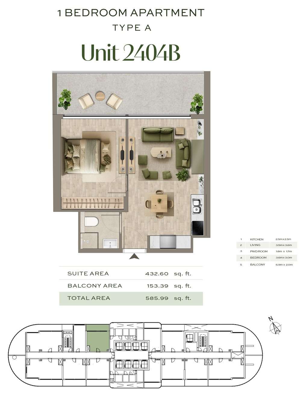Colibri Views | 2-Zimmer-Apartment | COL/3/302 – Ras Al Khaimah