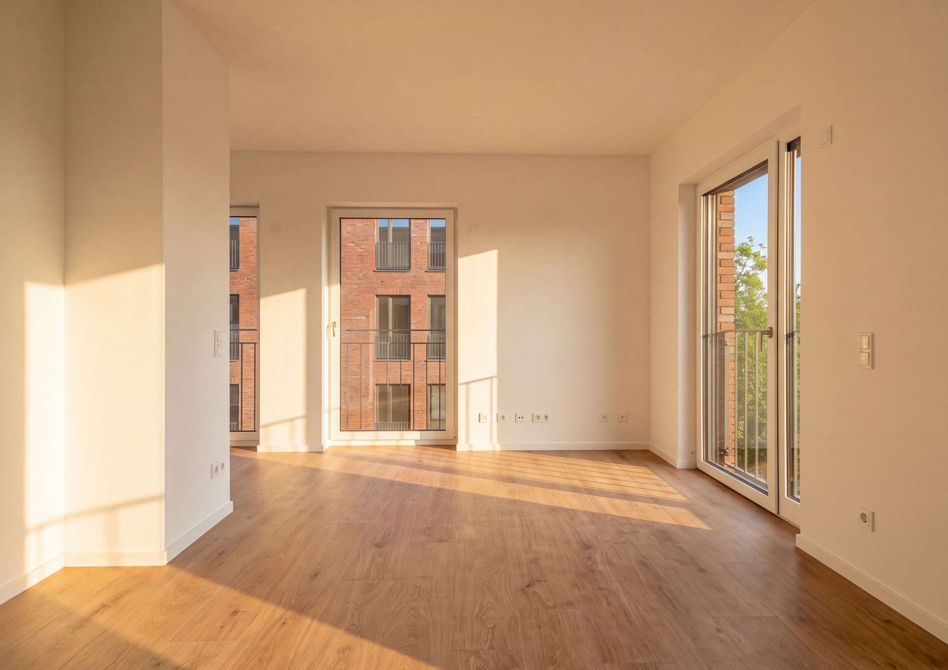 Wohnraum mit Zugang zum Balkon