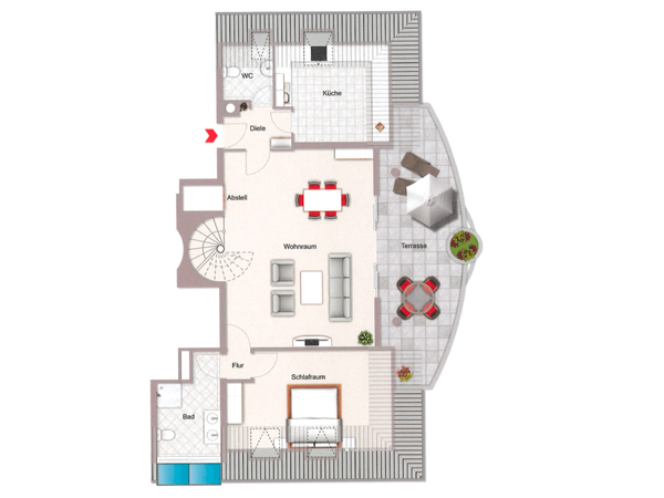 Wo die Dachterrasse zum zweitenWohnzimmer wird – Penthouse-Maisonette über zwei Ebenen — Bild 23 von 24