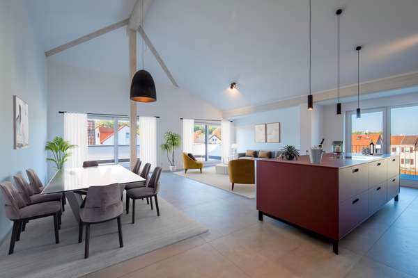 Exklusive barrierefreie Neubau-Penthousewohnung mit 3 Dachterrassen in Altrheinnähe — Bild 3 von 37
