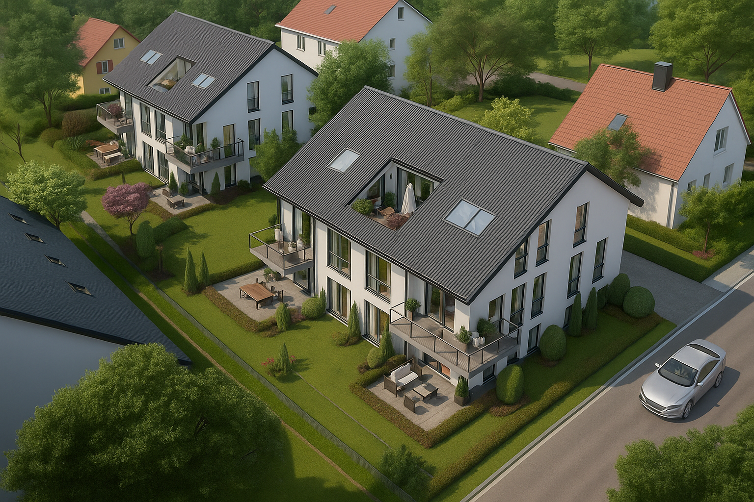 Moderne 3 Zimmer-Neubauwohnung mit Fußbodenheizung und Garten