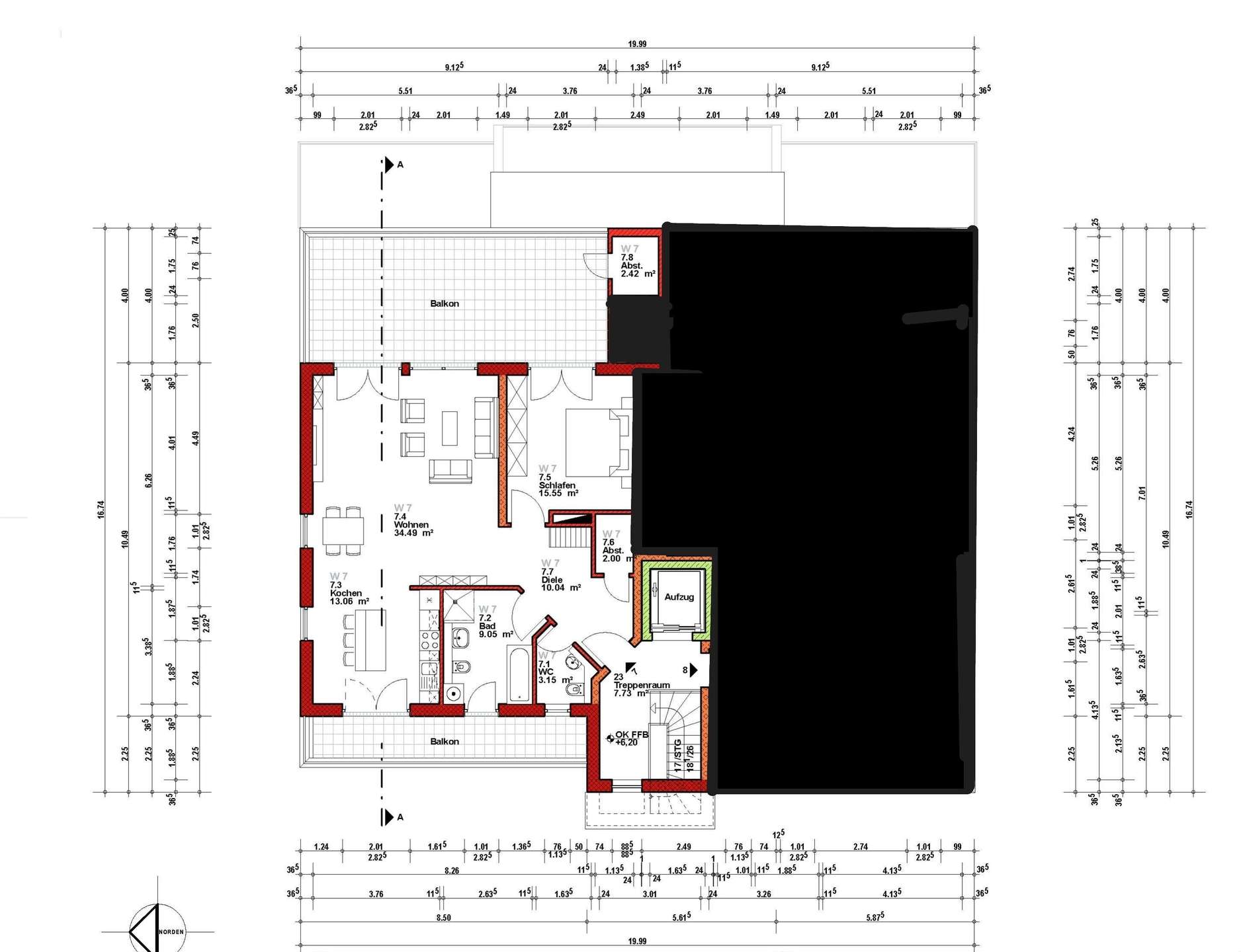 Grundriss WE 7